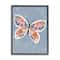 Stupell Industries Floral Pattern Butterfly Wings Spring Bloom Insect in Black Frame Wall Art